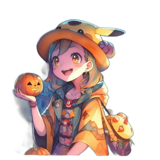 staff, hat, creature, weapon transparent PNG cut-out