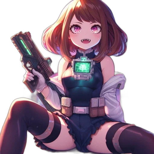 weapon, staff, robot, jacket transparent PNG cut-out