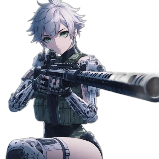 weapon, sword, robot, cyberpunk transparent PNG cut-out