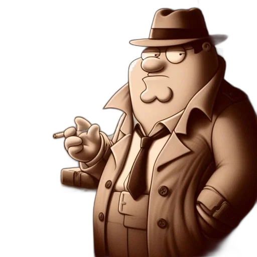 jacket, hat, staff, face transparent PNG cut-out