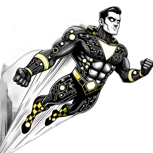 robot, comic book art, concept art, fantasy art transparent PNG cut-out