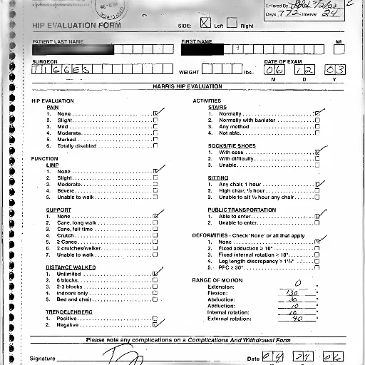 hip, evaluation, form, patient transparent PNG cut-out