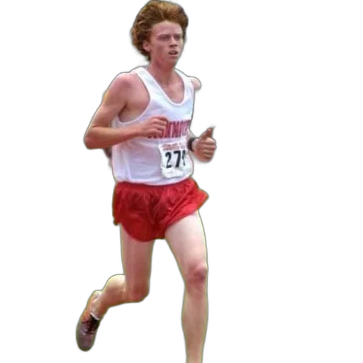 photorealistic, runner, wearing, white transparent PNG cut-out