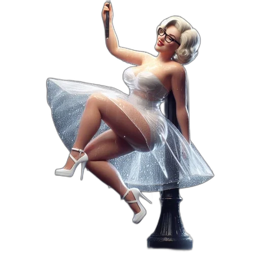 dress, umbrella, shoes, concept art transparent PNG cut-out
