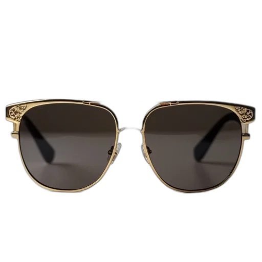pair, sunglasses, gold, frame transparent PNG cut-out