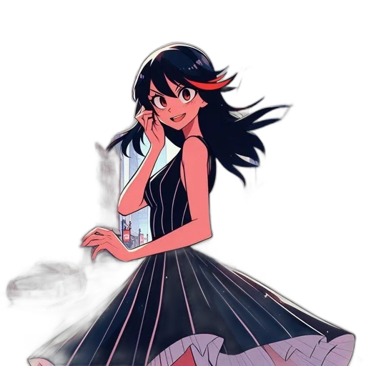 dress, concept art, anime, cartoon transparent PNG cut-out