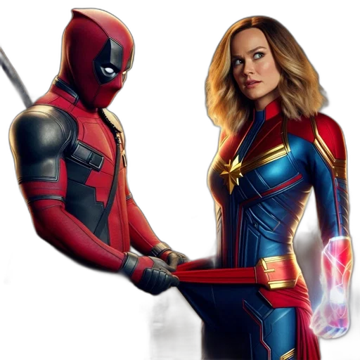 concept art, comic book art, fire, deadpool transparent PNG cut-out