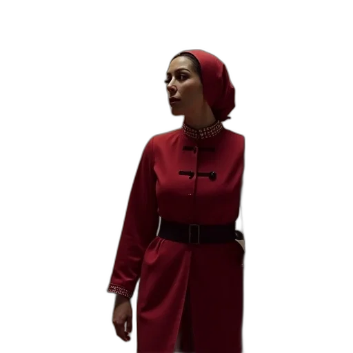 dress, jacket, staff, hat transparent PNG cut-out