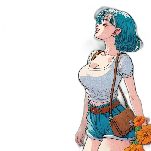 dress, comic book art, anime, concept art transparent PNG cut-out