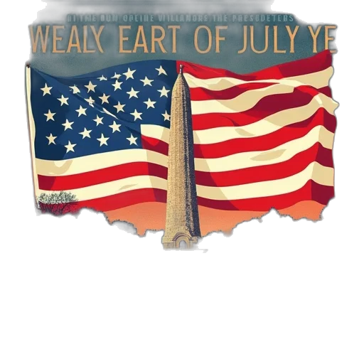 happy, fourth, july, poster transparent PNG cut-out