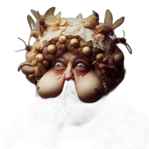 face, crown, mask, creature transparent PNG cut-out
