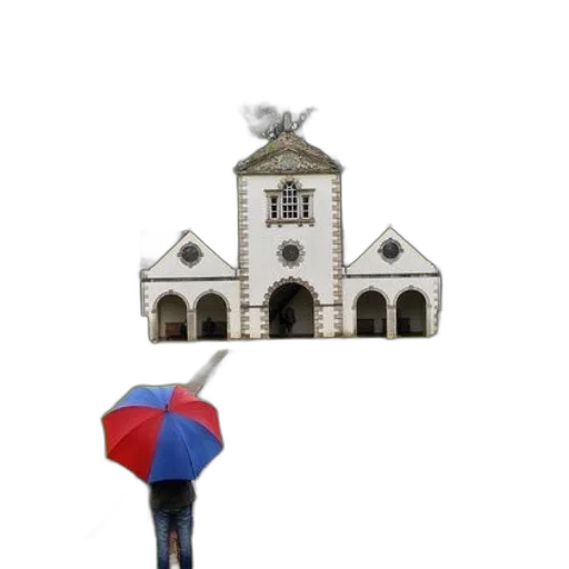 umbrella, building, staff, hat transparent PNG cut-out