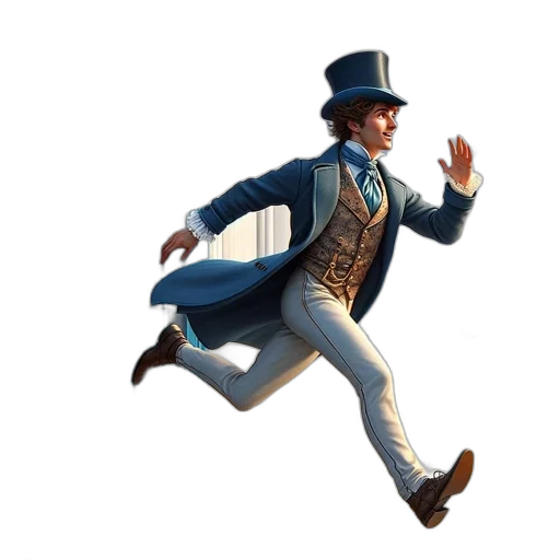 jacket, staff, hat, shoes transparent PNG cut-out