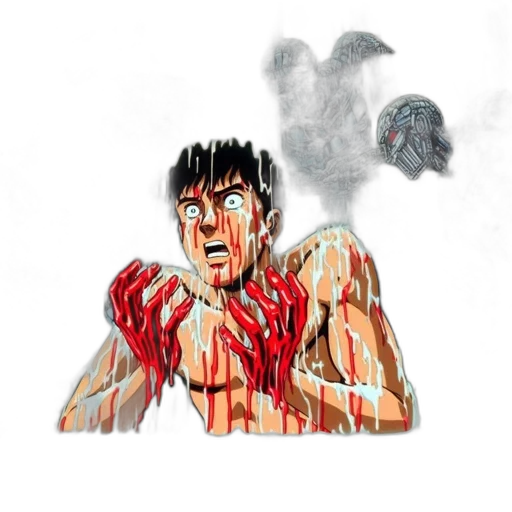 creature, comic book art, concept art, photorealistic transparent PNG cut-out