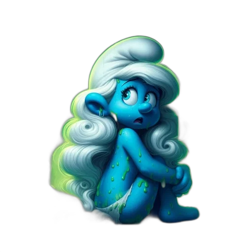 hair, dragon, creature, staff transparent PNG cut-out