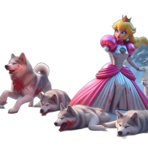 dress, animal, concept art, 3d render transparent PNG cut-out