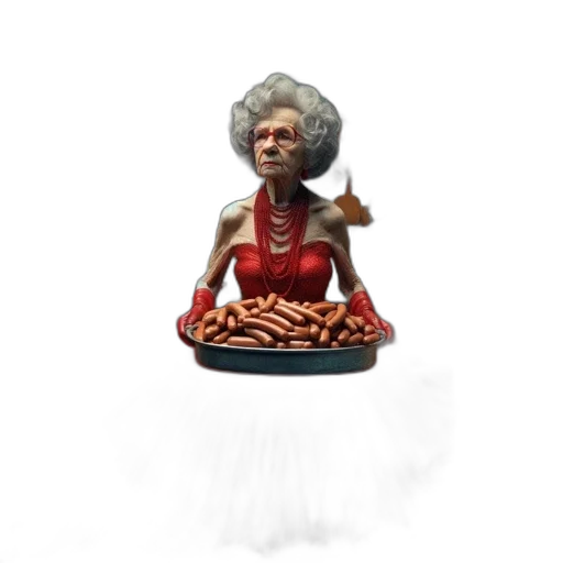food, staff, crown, dress transparent PNG cut-out
