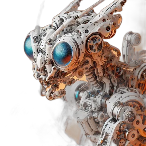 robot, weapon, jewelry, 3d render transparent PNG cut-out