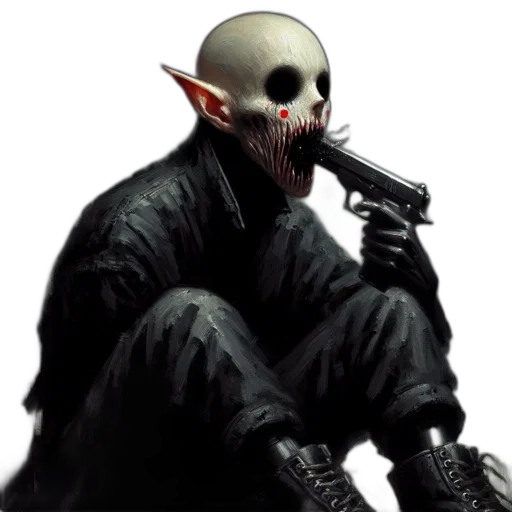 mask, face, staff, weapon transparent PNG cut-out