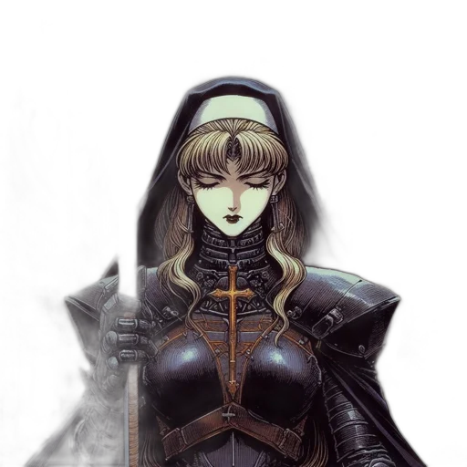 sword, face, mask, jacket transparent PNG cut-out