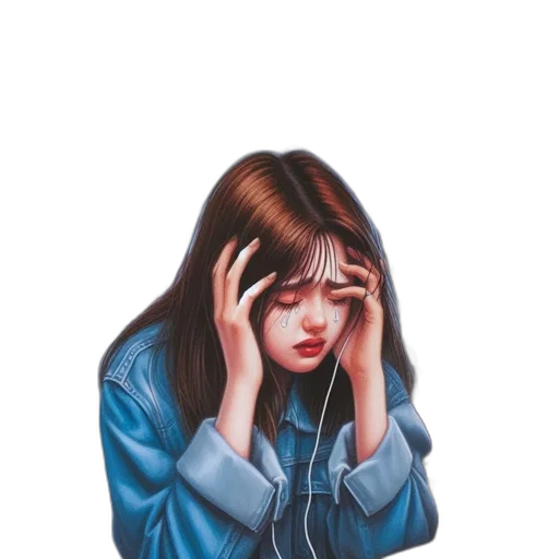 jacket, face, mask, hair transparent PNG cut-out