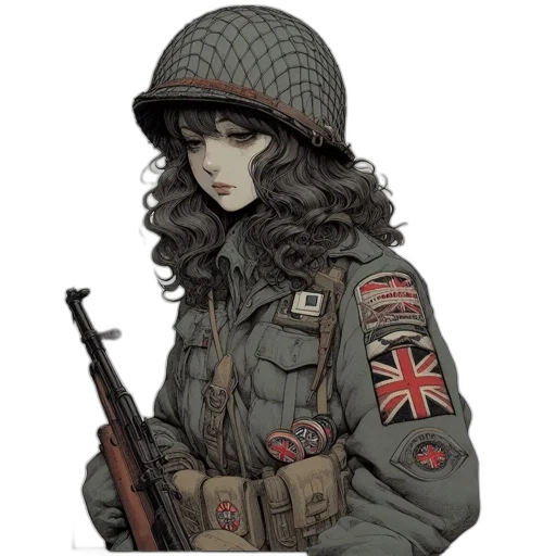 jacket, hat, weapon, face transparent PNG cut-out