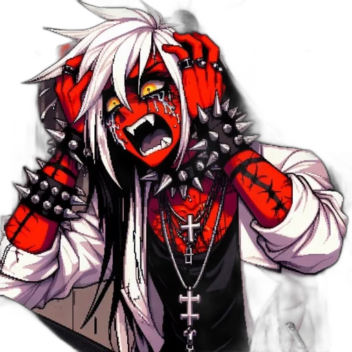pixel art, concept art, cyberpunk, anime transparent PNG cut-out