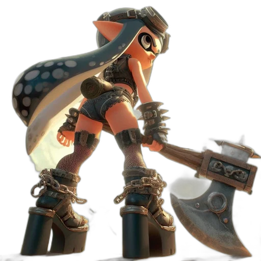 weapon, sword, staff, robot transparent PNG cut-out