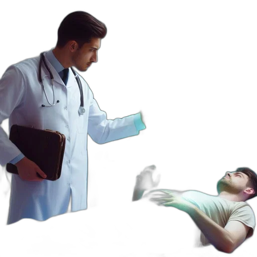 staff, concept art, 3d render, vaporwave transparent PNG cut-out