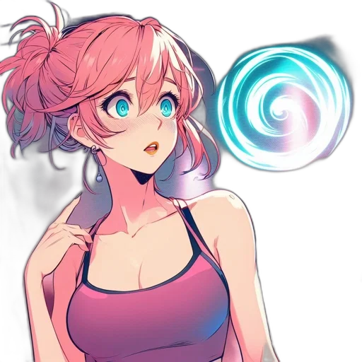 staff, weapon, face, dress transparent PNG cut-out