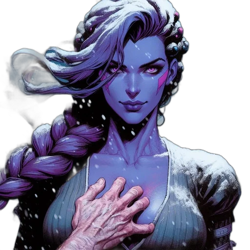 comic book art, concept art, fantasy art, blue transparent PNG cut-out