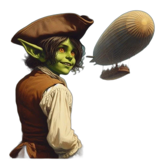 hat, staff, mask, creature transparent PNG cut-out