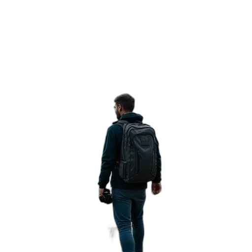 jacket, staff, robot, umbrella transparent PNG cut-out