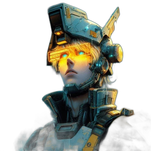 robot, face, mask, staff transparent PNG cut-out