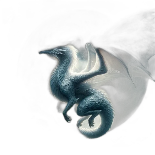 dragon, creature, animal, staff transparent PNG cut-out