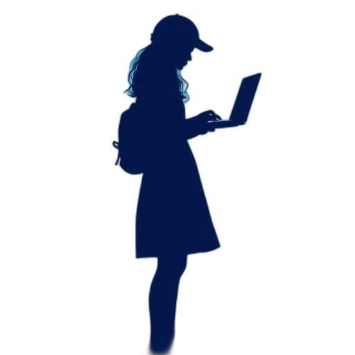 staff, hat, dress, face transparent PNG cut-out