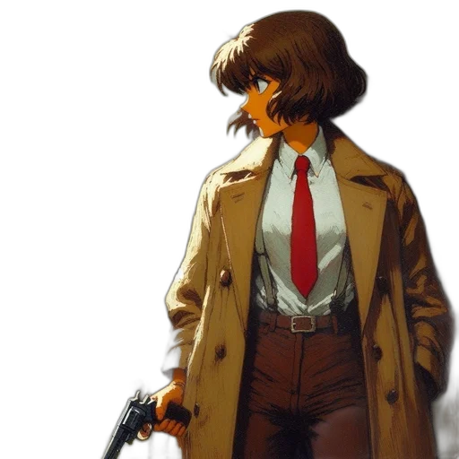 jacket, weapon, staff, concept art transparent PNG cut-out