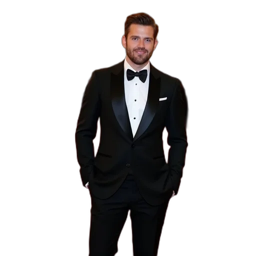 jacket, person, tuxedo, poses transparent PNG cut-out