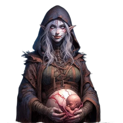 face, concept art, fantasy art, comic book art transparent PNG cut-out