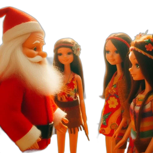 3d render, santa, claus, stands transparent PNG cut-out