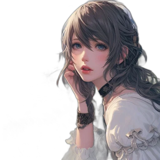 dress, face, jewelry, crown transparent PNG cut-out