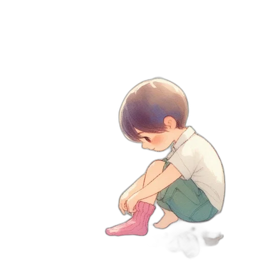 shoes, creature, watercolor, pixel art transparent PNG cut-out