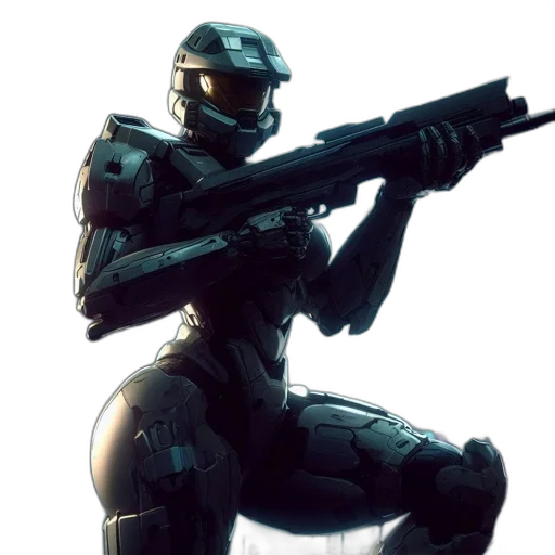 robot, weapon, concept art, 3d render transparent PNG cut-out