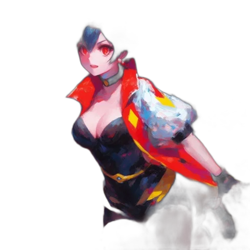 dress, dragon, mask, weapon transparent PNG cut-out
