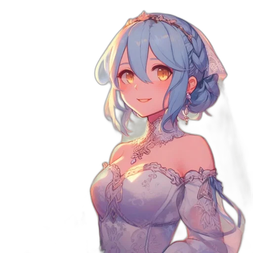 dress, crown, robot, flower transparent PNG cut-out