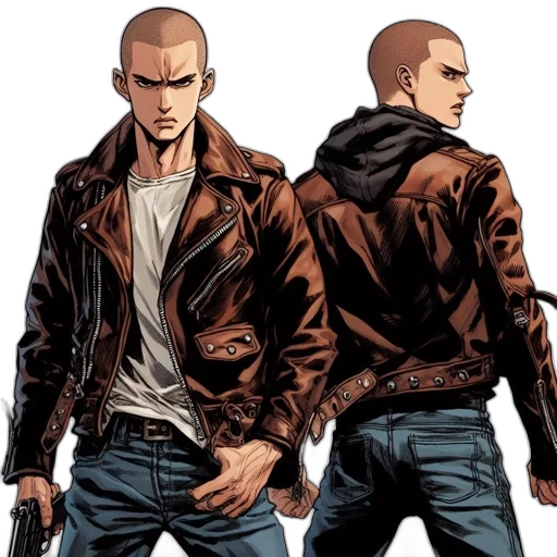 jacket, comic book art, concept art, cartoon transparent PNG cut-out