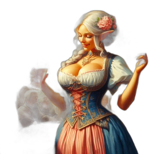 dress, fantasy art, concept art, photorealistic transparent PNG cut-out