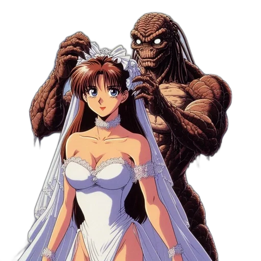 dress, concept art, anime, vaporwave transparent PNG cut-out