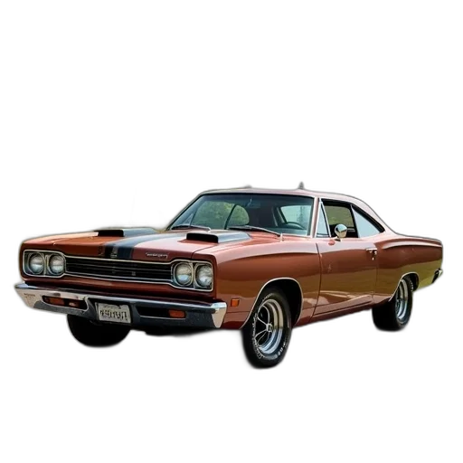 car, photorealistic, 3d render, 1969 transparent PNG cut-out