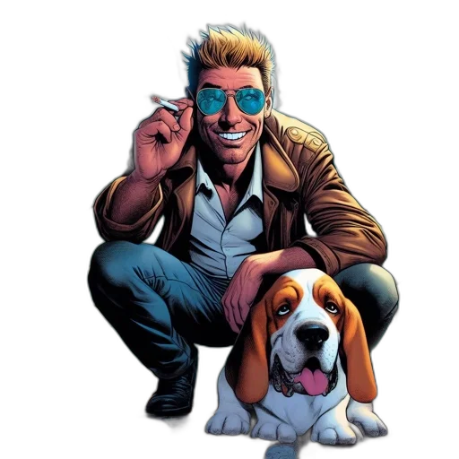 jacket, comic book art, cartoon, concept art transparent PNG cut-out